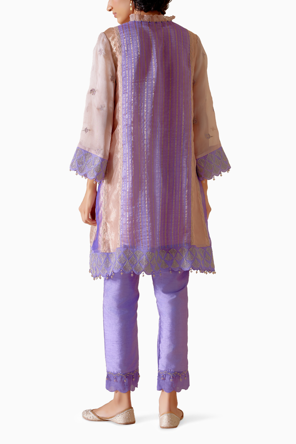 Farida Pink Purple Kurta Set