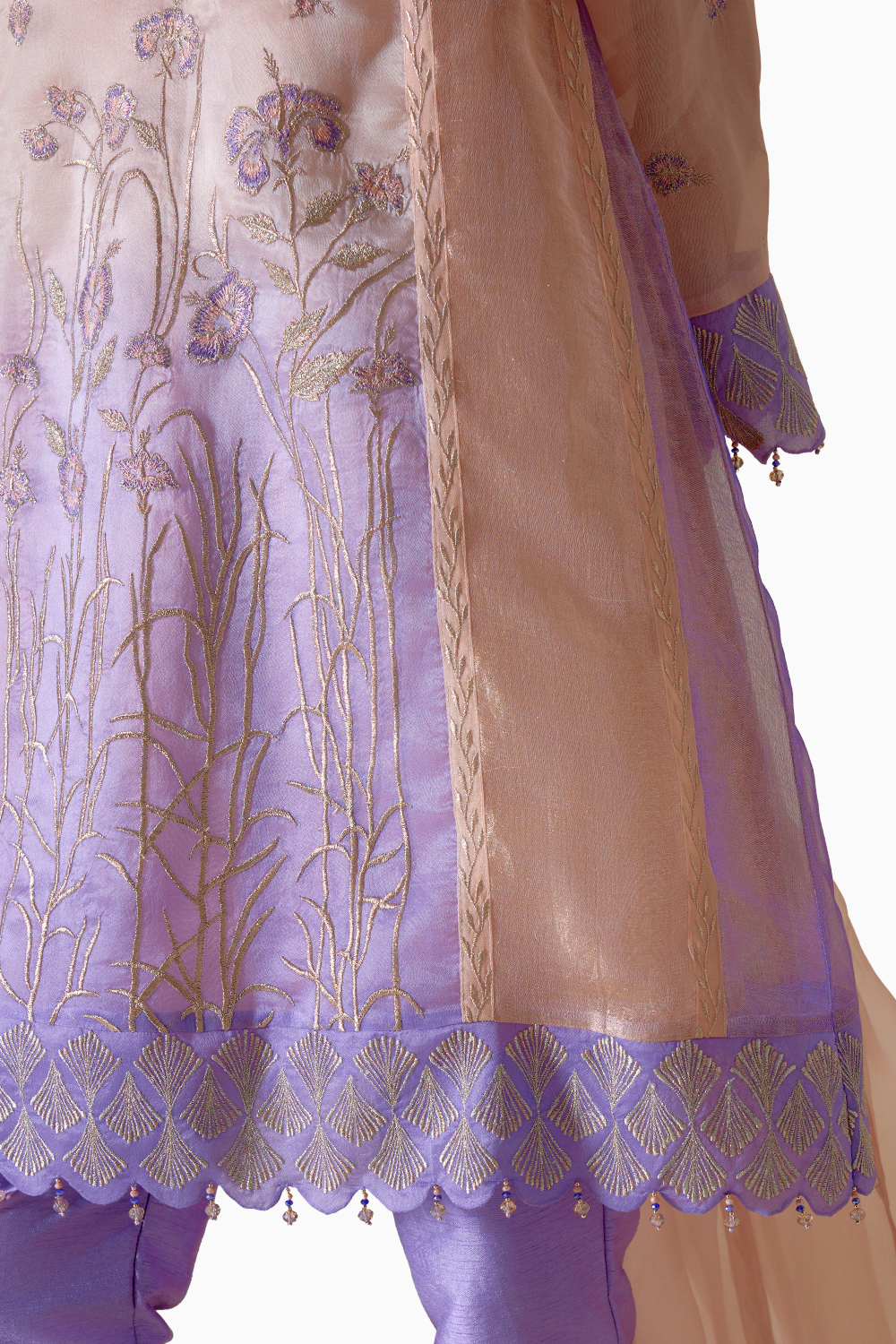 Farida Pink Purple Kurta Set