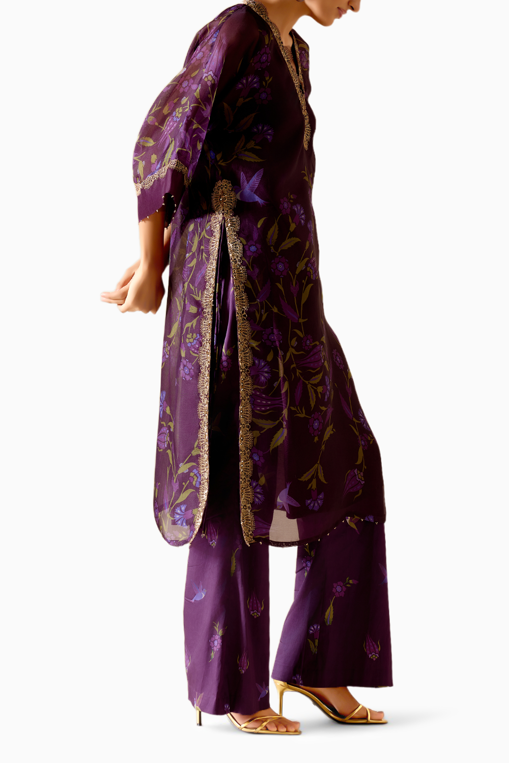 Sitara Purple Printed Kurta Set