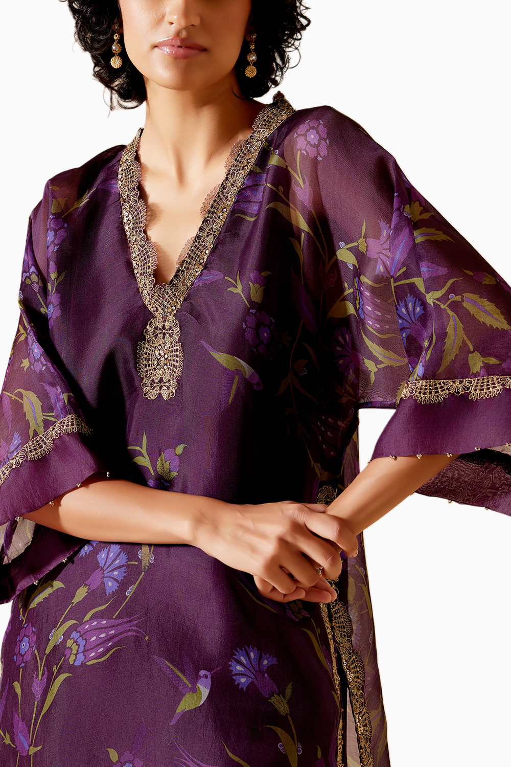 Sitara Purple Printed Kurta Set