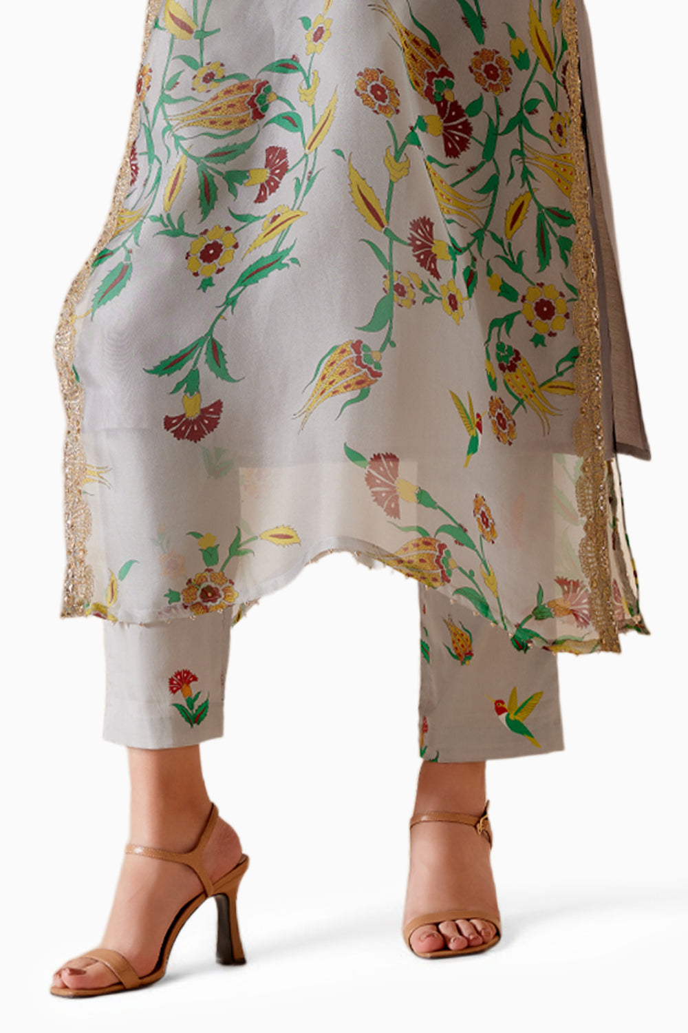 Sitara Grey Printed Kurta Set