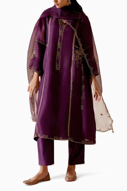 Reshma Purple Kurta Set