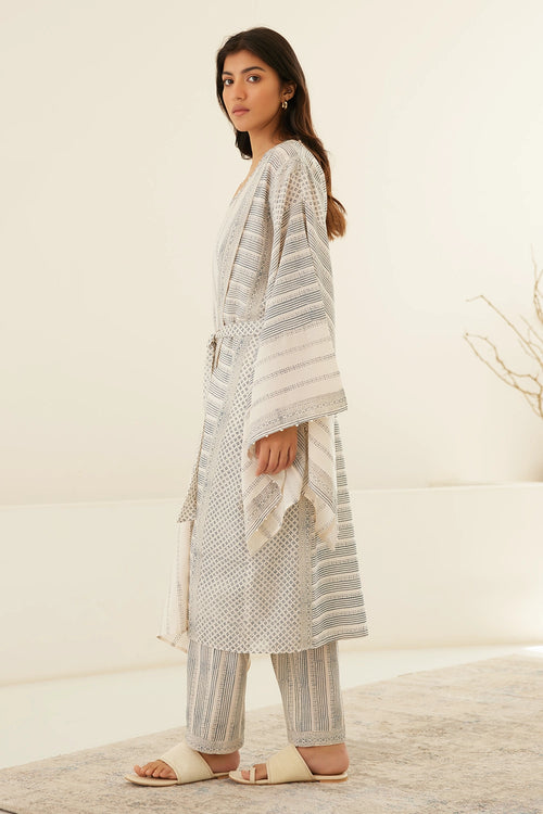 Papyrus White Kimono Set