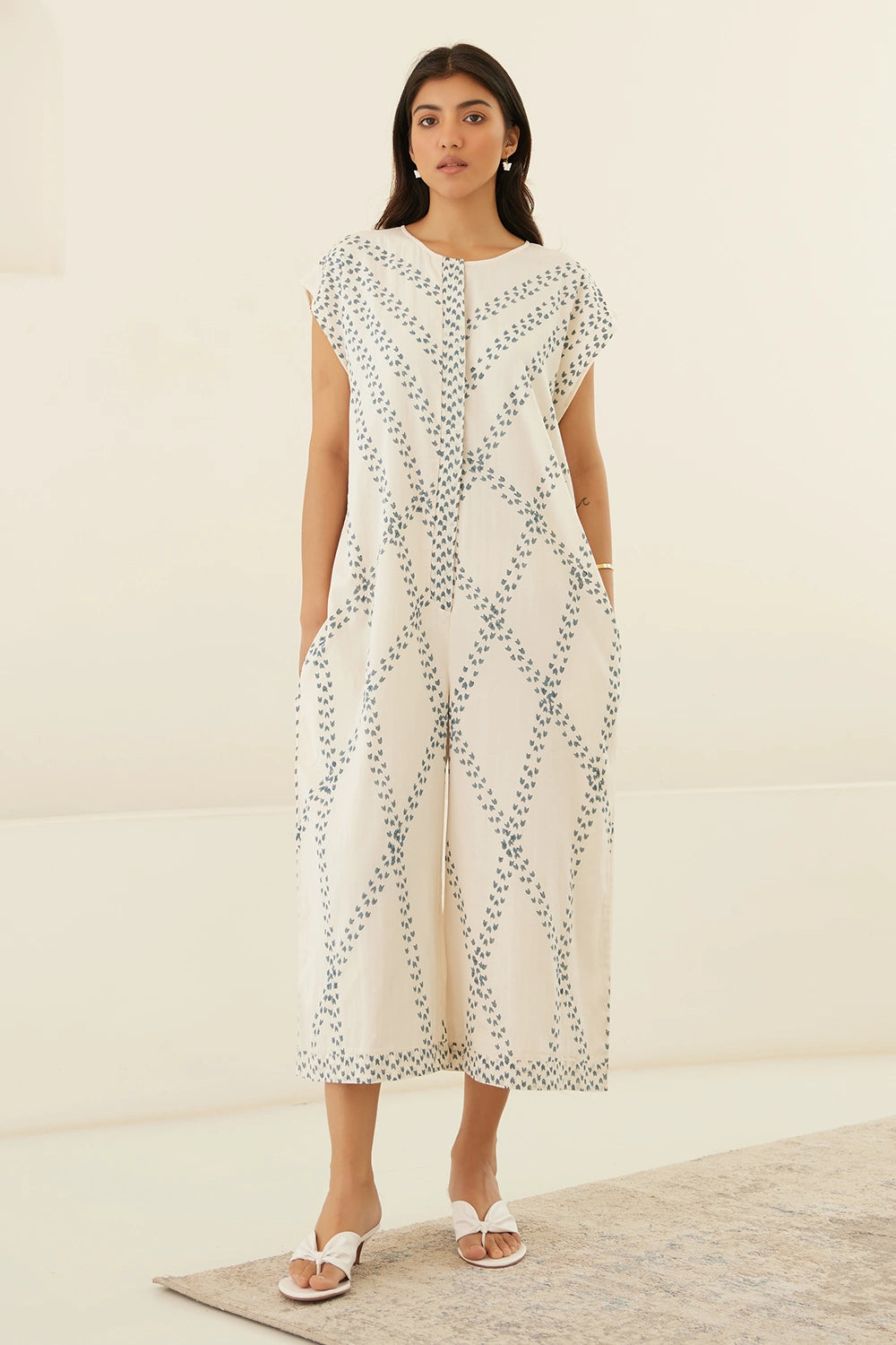 Papryus White Kimono Jumpsuit Set