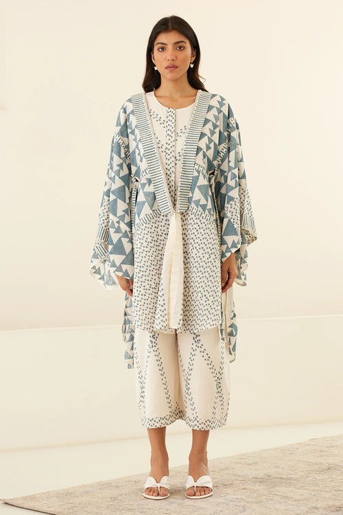 Papryus White Kimono Jumpsuit Set