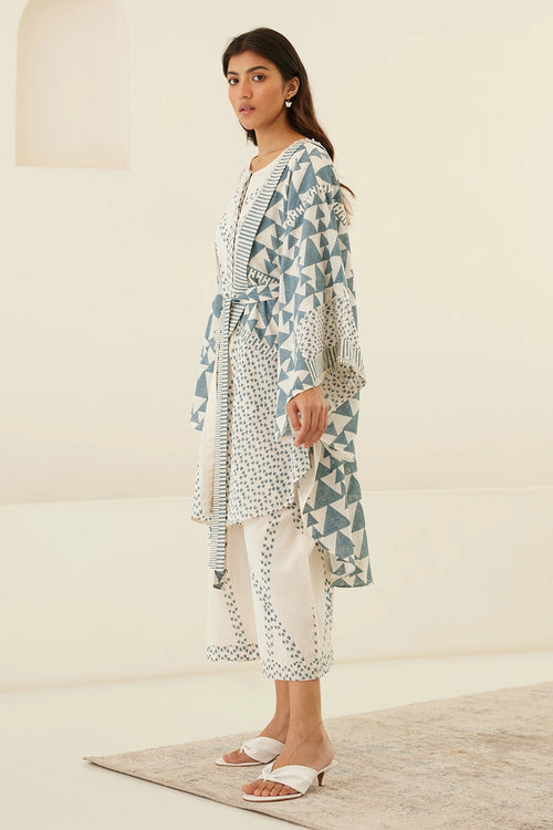 Papryus White Kimono Jumpsuit Set