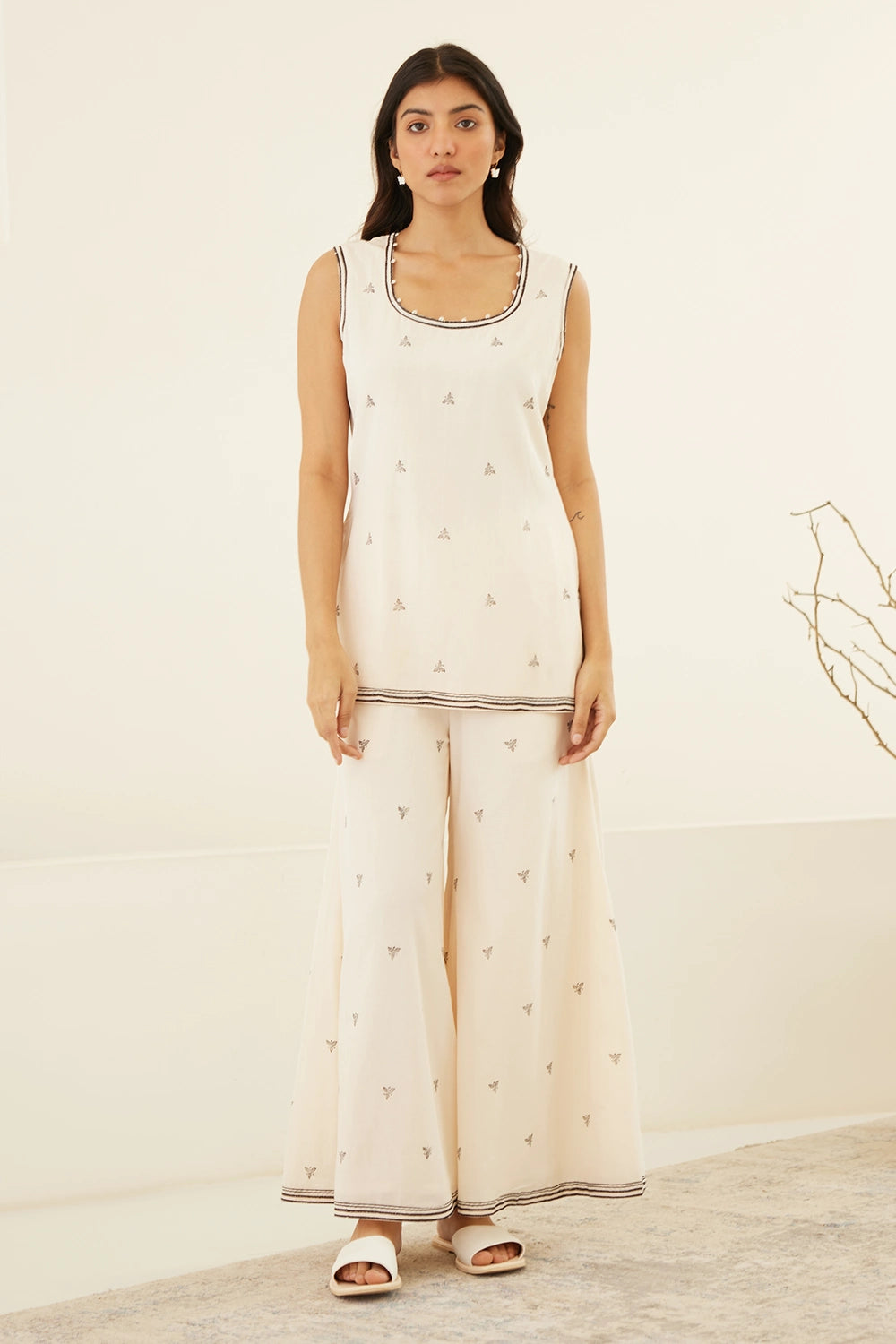 Vanilla White Tunic Set