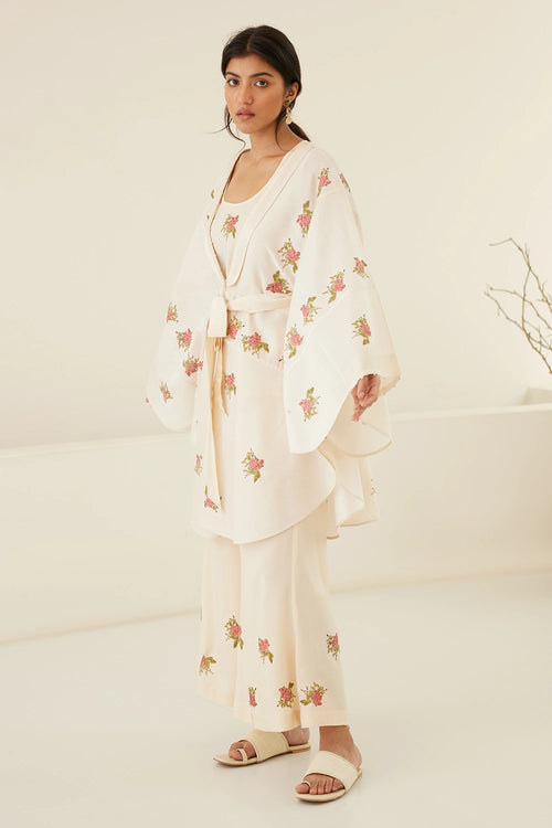 Pristine White Kimono Set