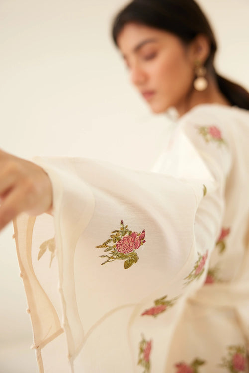 Pristine White Kimono Set