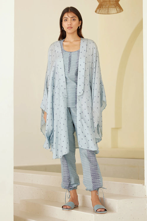 Dusk Blue Kimono Set
