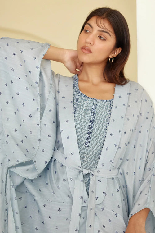 Dusk Blue Kimono Set