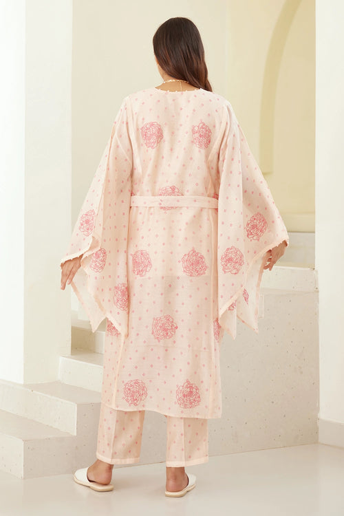 Crystal Rose Long Kimono Set