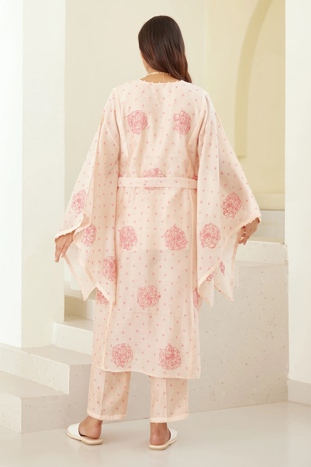 Crystal Rose Long Kimono Set