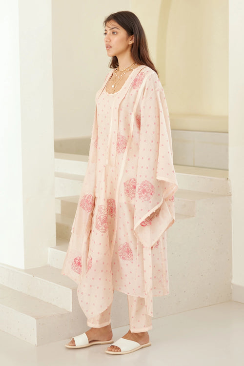 Crystal Rose Long Kimono Set