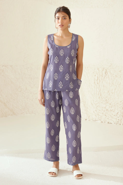 Moonlight Blue Kimono Set