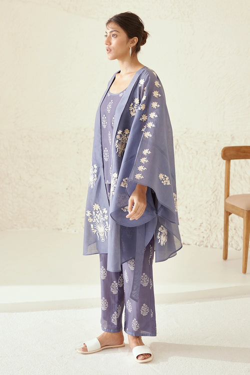 Moonlight Blue Kimono Set