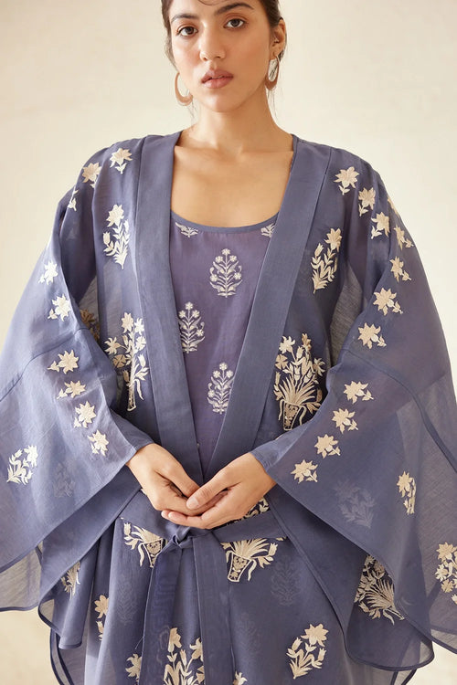 Moonlight Blue Kimono Set