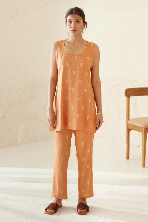 Russet Orange Kimono Set