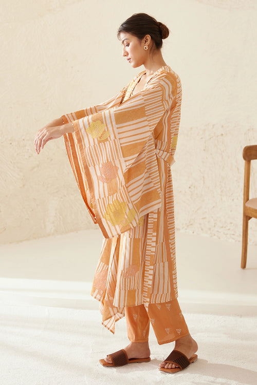 Russet Orange Kimono Set