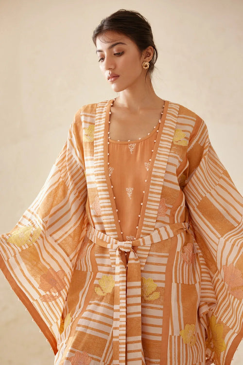 Russet Orange Kimono Set