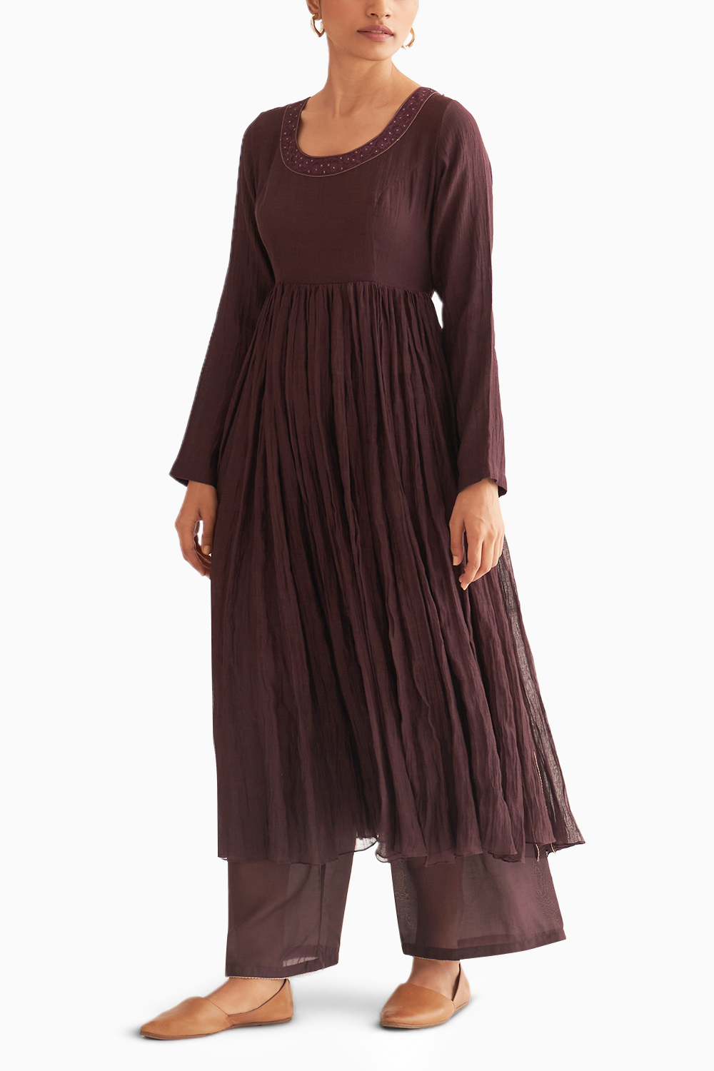 Silvi Deep Wine Kurta Set