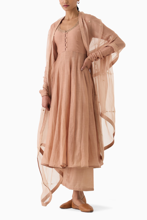 Vara Old Rose Ghoomar Anarkali Set
