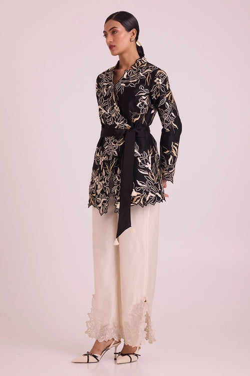 Farah Tendril Wrap Blazer And Pants Set