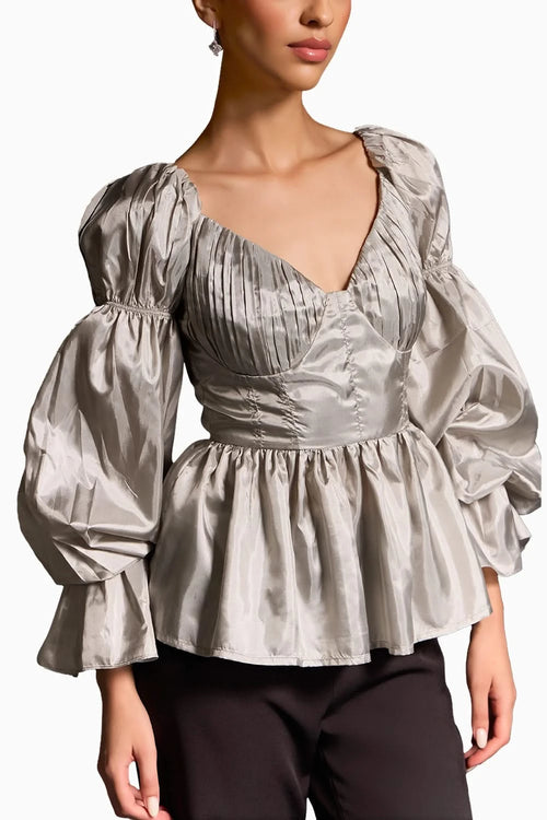 Stardust Silver Grey Top