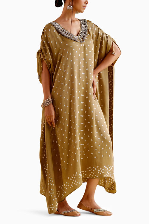 Dakshayani Beige Kaftan