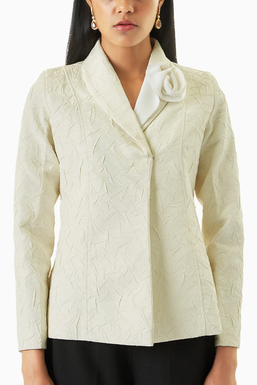 Oblique White Blazer