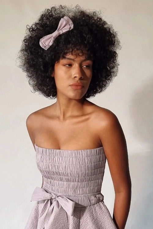 Light Lilac Ruched Tube Top
