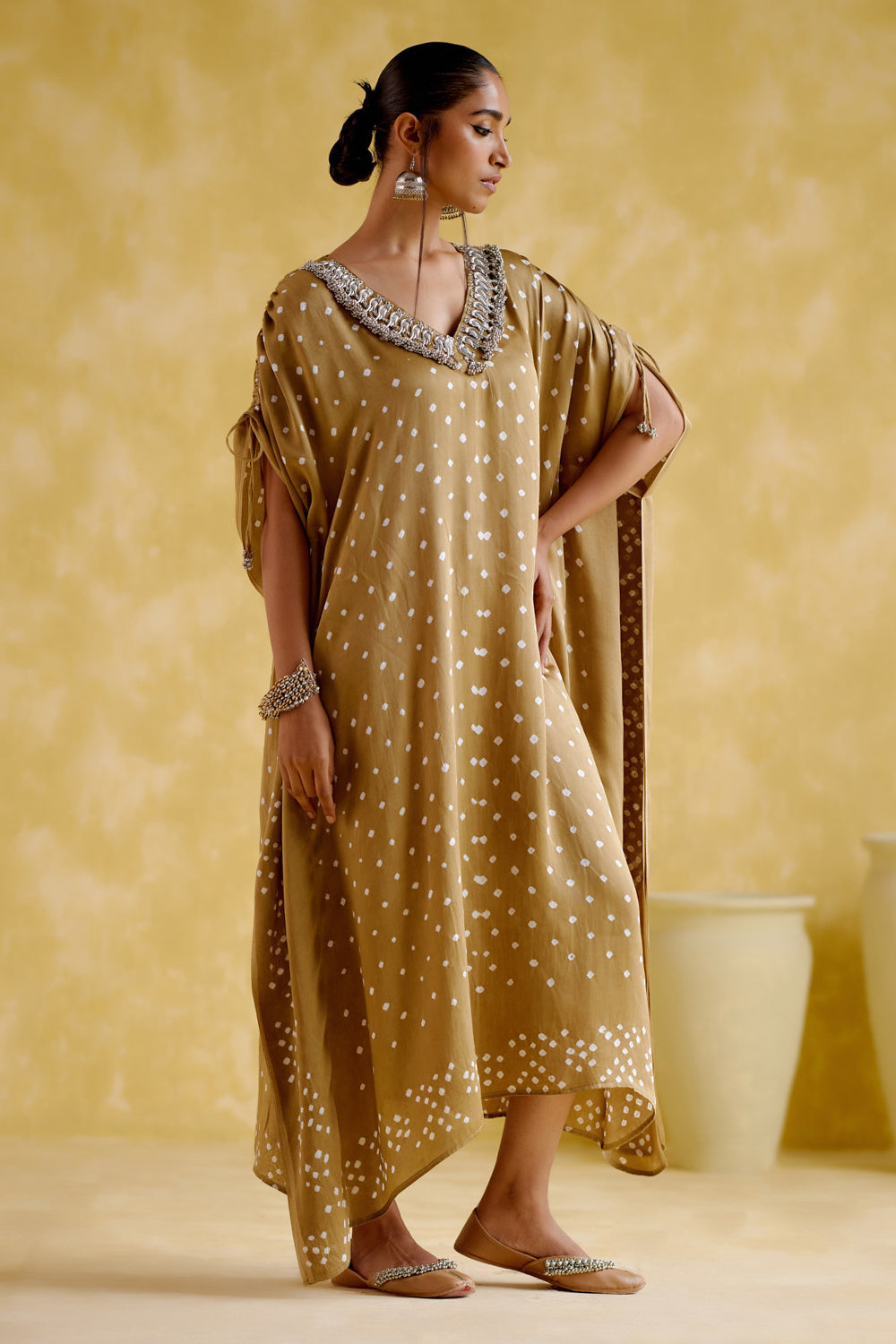 Dakshayani Beige Kaftan