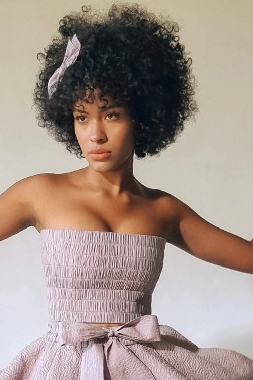 Light Lilac Ruched Tube Top