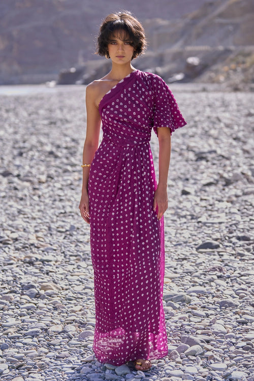 Single Sleeve Bandhani Dress