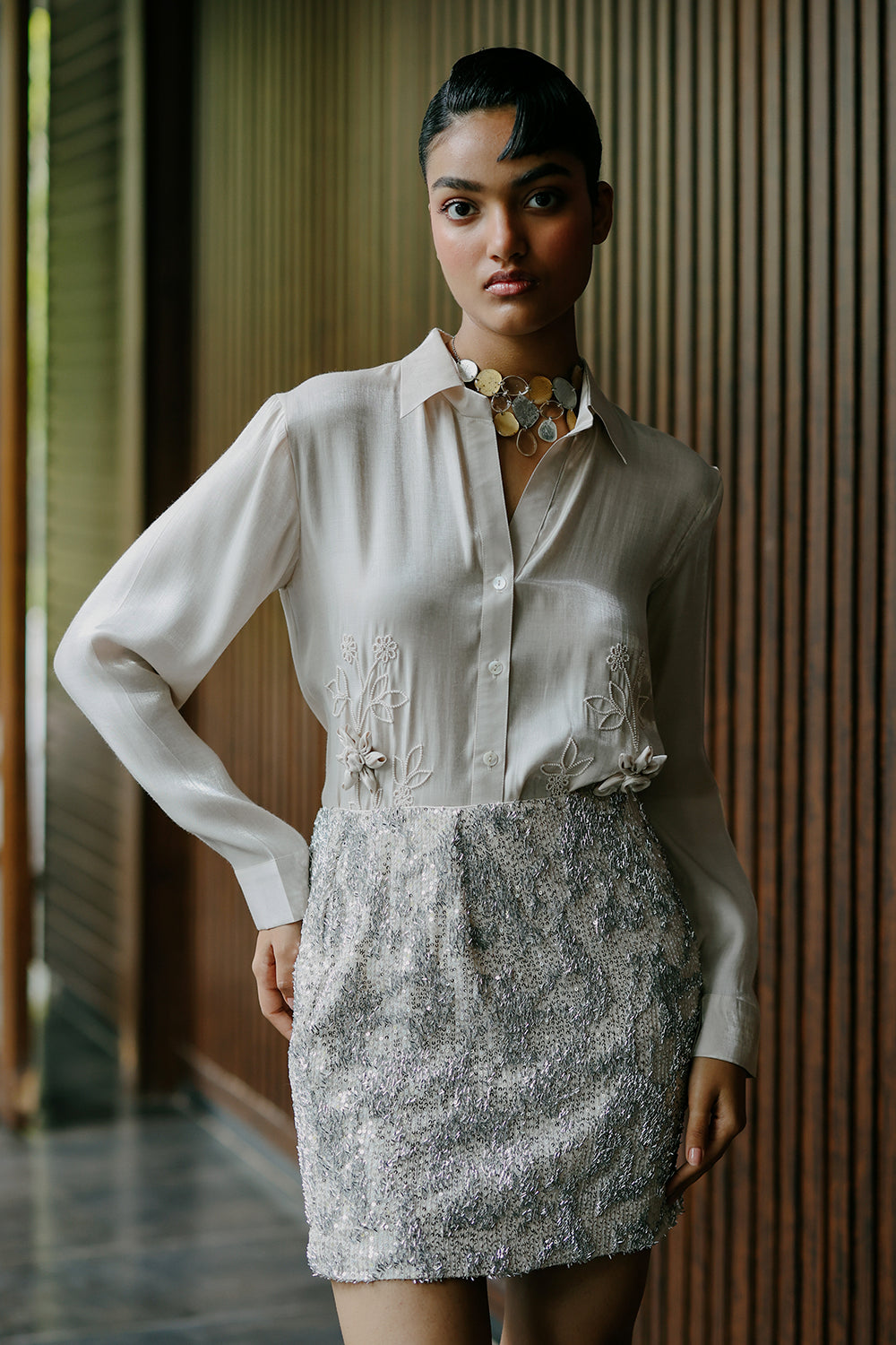 Glow Getter Shirt With Skirt Set