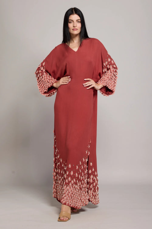 Gajri Leaf Kaftan