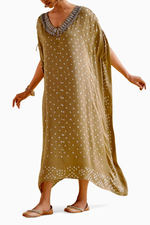 Dakshayani Beige Kaftan