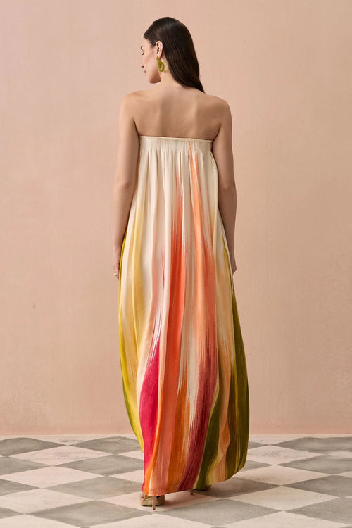 Sunset Coral Maxi Dress