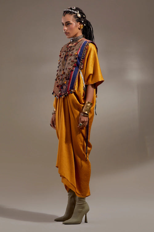 Yellow Topaz Anka Zuri Gilet Set