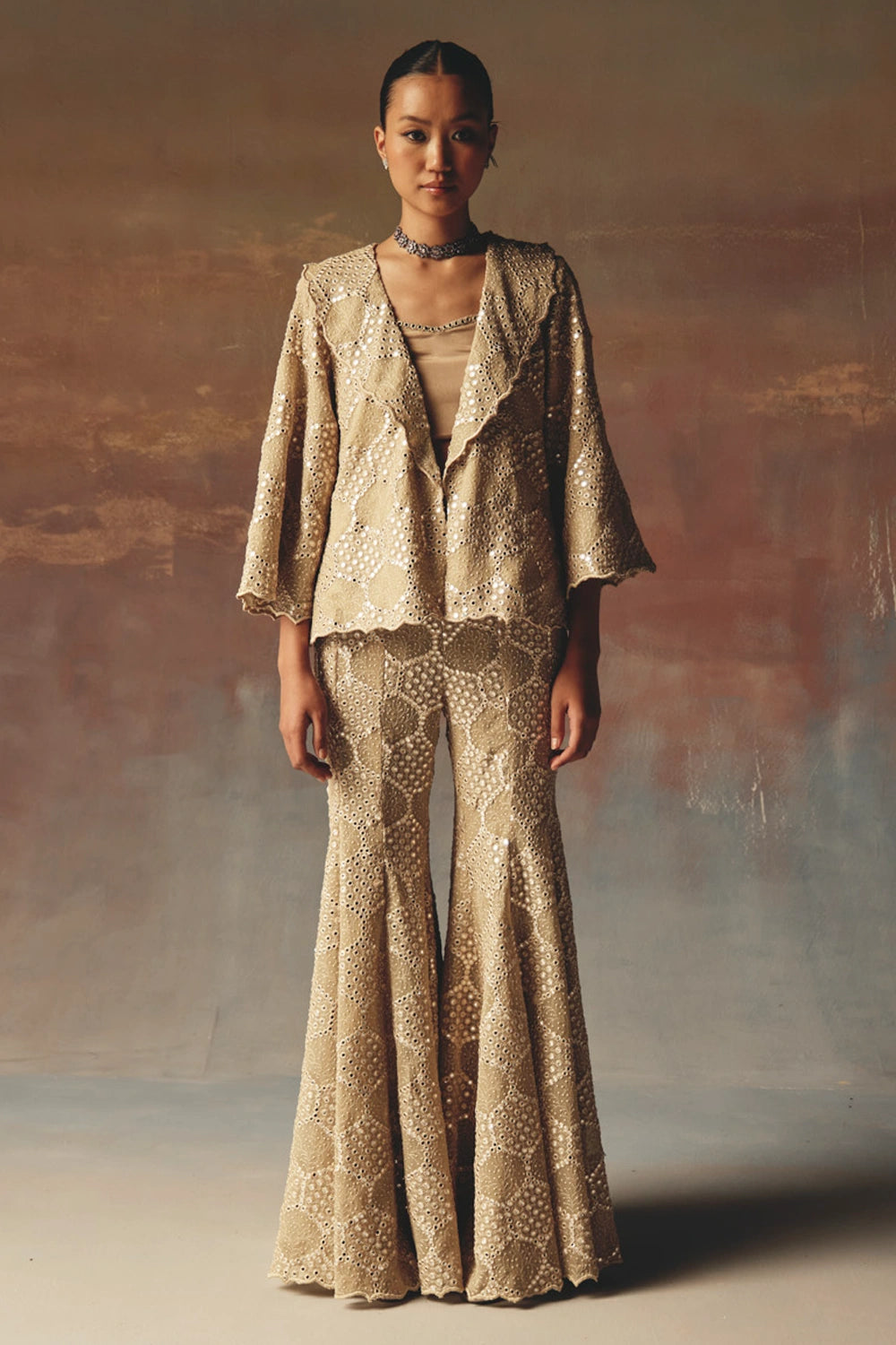 Golden Scallop Blazer