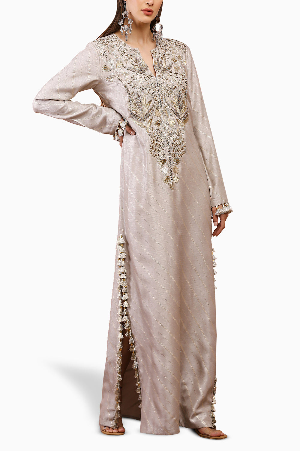 Grey Bagh Embroidered Kaftan