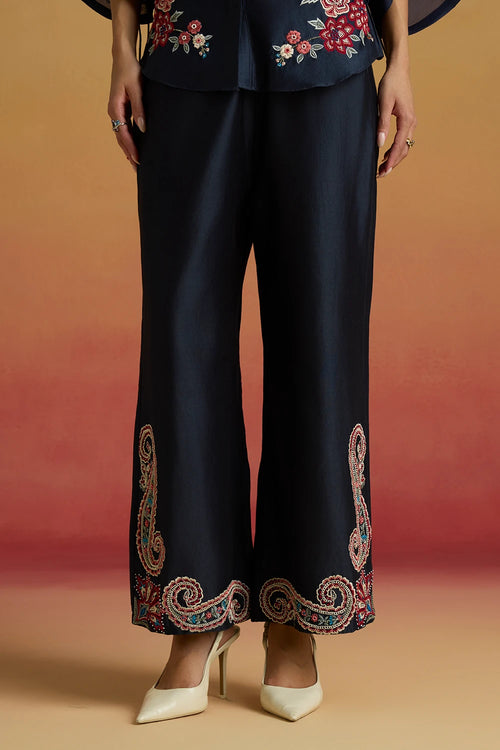 Indigo Paisley Amaryllis Pants