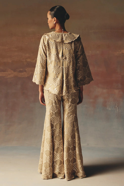 Golden Scallop Blazer