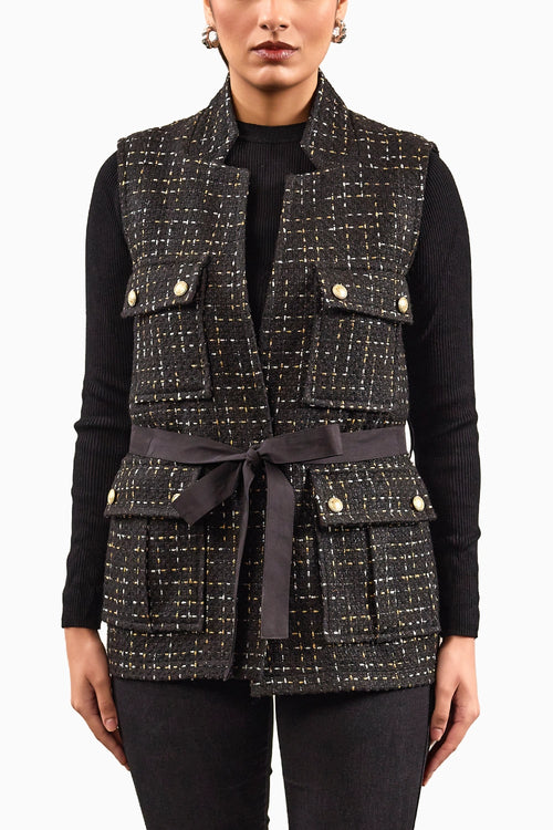 Glided Tweed Coat