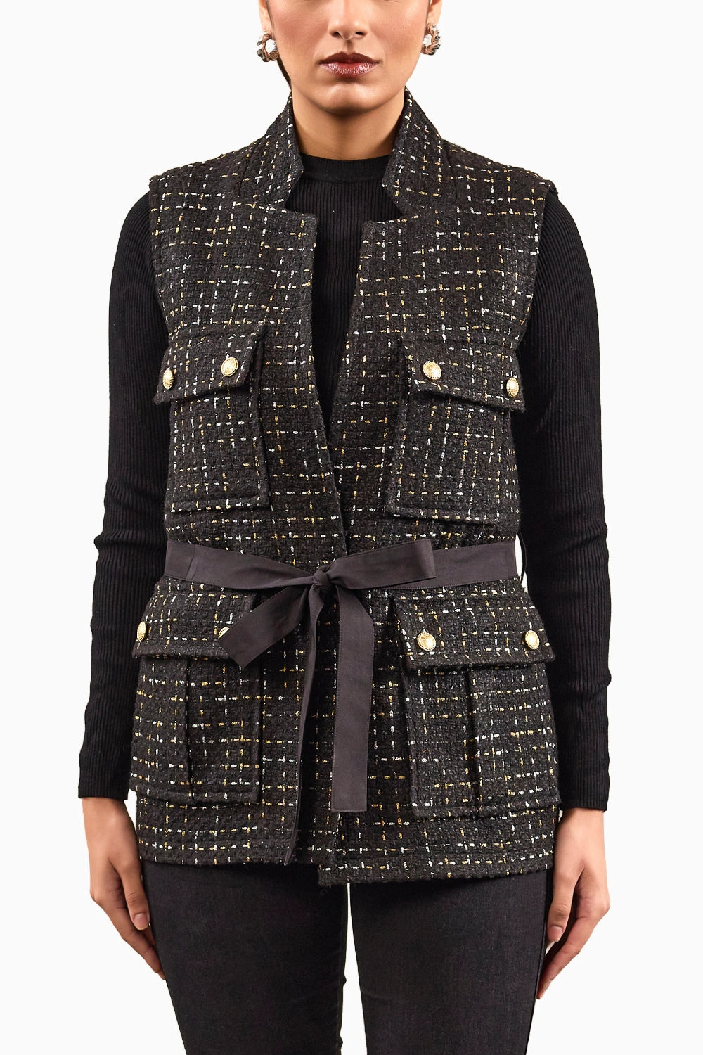 Glided Tweed Coat