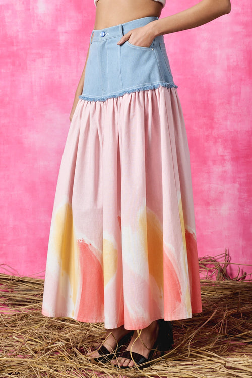 Blush Pop Midi Skirt