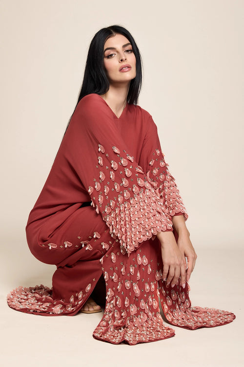 Gajri Leaf Kaftan