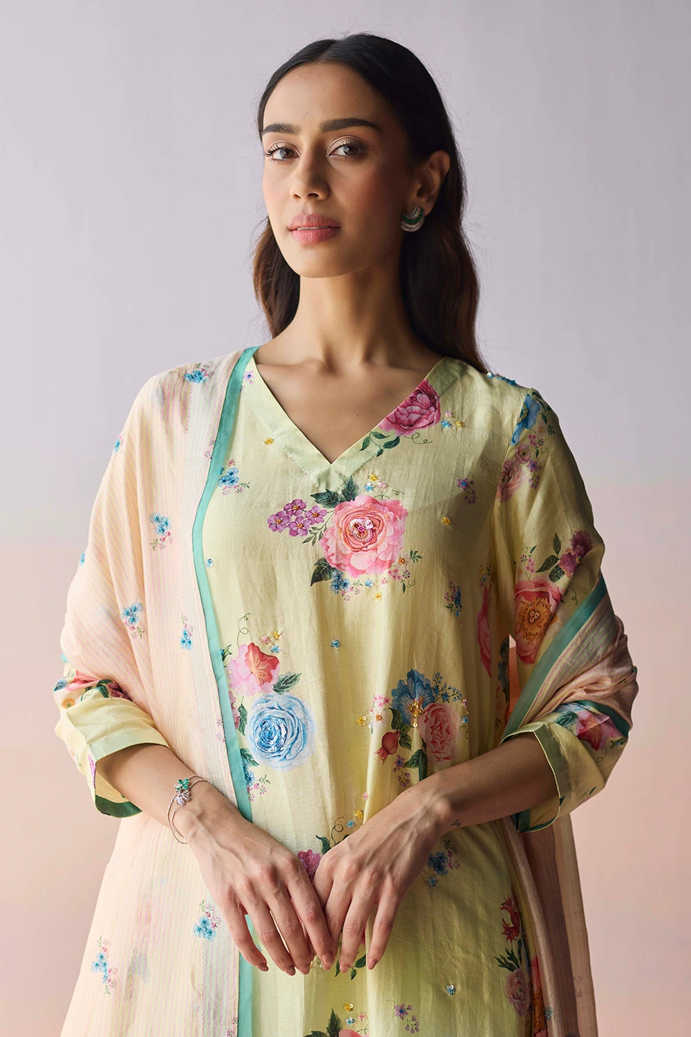 Kindred Petals Yellow Kurta Set