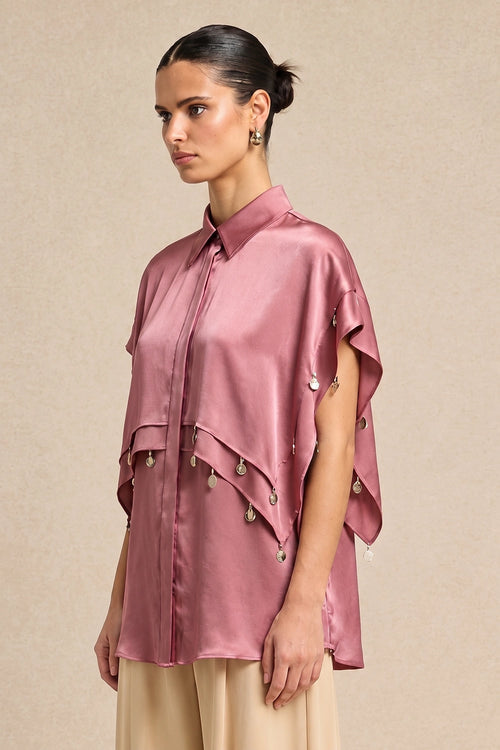 Brick Red Coin Flap Shirt
