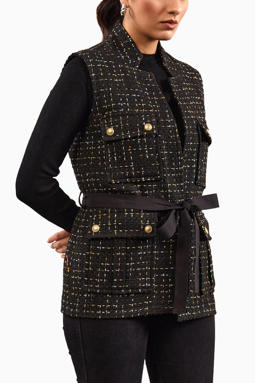 Glided Tweed Coat